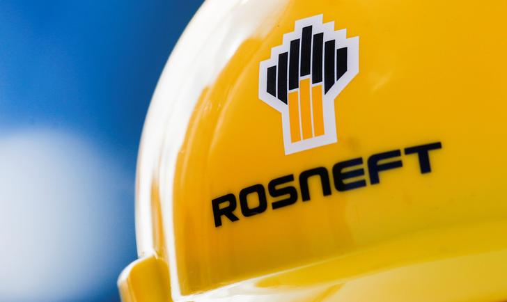 The Rosneft logo is pictured on a safety helmet in Vung Tau, Vietnam April 27, 2018. Picture taken April 27, 2018. REUTERS/Maxim Shemetov