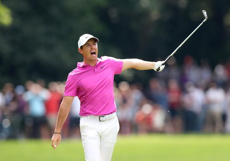 Golf - European Tour - BMW PGA Championship - Wentworth Club, Virginia Water, Britain - May 27, 2018. Northern Ireland's Rory McIlroy reacts during the final round Action Images via Reuters / Peter Cziborra