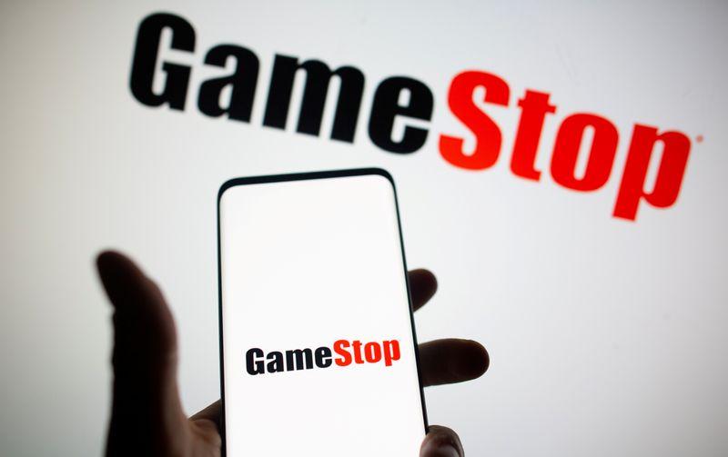 FILE PHOTO: GameStop logo is seen in this illustration taken February 2, 2021. REUTERS/Dado Ruvic/Illustration/File Photo