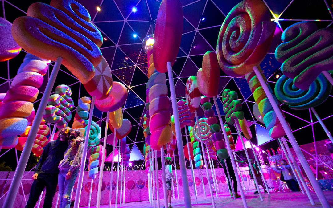 “Sugar Rush” experience, a candy-based theme park, in Woodland Hills