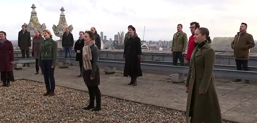 On London rooftop, Royal Opera Chorus reunites for performance