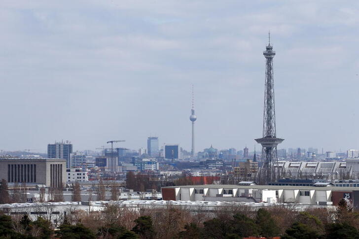FILE PHOTO: The Berlin skyline is seen, during the spread of coronavirus disease (COVID-19) in Berlin, Germany, April 1, 2020. REUTERS/Michele Tantussi/File Photo