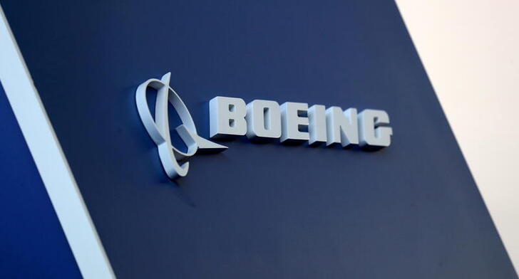 FILE PHOTO: The Boeing logo is pictured at the Latin American Business Aviation Conference & Exhibition fair at Congonhas Airport in Sao Paulo, Brazil August 14, 2018. REUTERS/Paulo Whitaker//File Photo