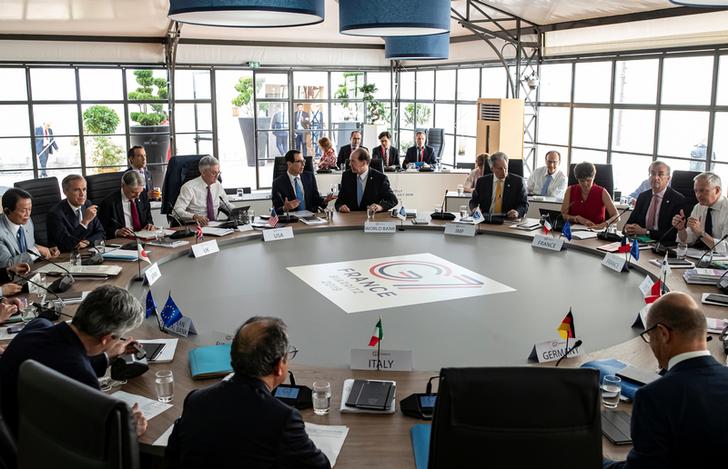 General view of a working session during the G7 finance ministers and central bank governors meeting in Chantilly, near Paris, France, July 17, 2019. Ian Langsdon/Pool via REUTERS