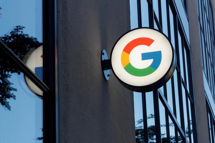 A sign is seen at the entrance to the Google retail store in the Chelsea neighborhood of New York City, U.S., June 17, 2021. REUTERS/Shannon Stapleton