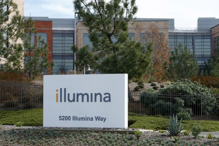 The offices of gene sequencing company Illumina Inc are shown in San Diego,  California January 11, 2016. Illumina is going after the next big advance in cancer detection, working to develop a universal blood test to identify early-stage cancers in people with no symptoms of the disease. On Sunday, San Diego-based Illumina said it would form a new company, called Grail, with more than $100 million in Series A financing. Illumina will be the majority owner. Key investors include technology giants Bill Gates, founder of Microsoft , and Jeff Bezos, founder of Amazon.com, as well as backing from ARCH Venture Partners and Sutter Hill Ventures.     REUTERS/Mike Blake