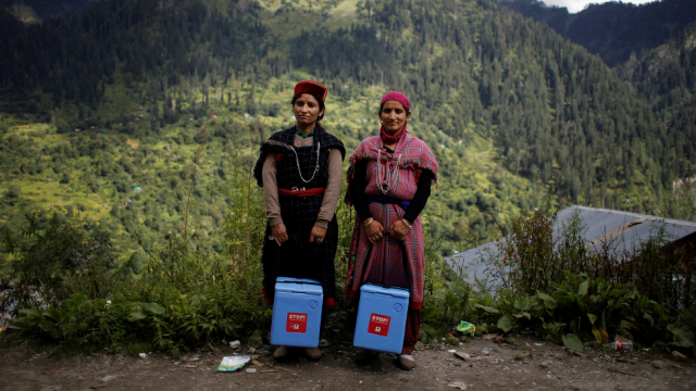 Doctors scale rockslides, invoke gods to vaccinate Himalayan villages