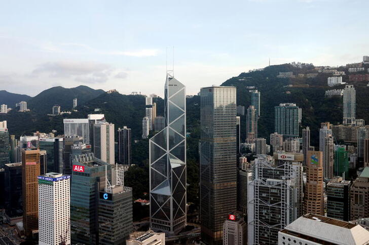 FILE PHOTO: A general view showing the Central Business District, in Hong Kong, China, September 15, 2021. REUTERS/Tyrone Siu/File Photo