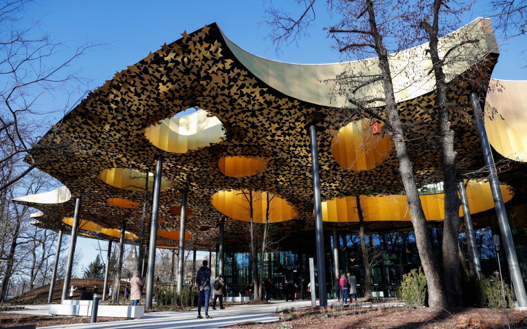 Futuristic mushroom? All-glass House of Music blooms in Budapest park