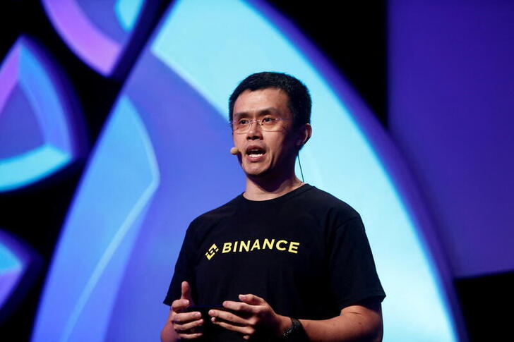 FILE PHOTO: Changpeng Zhao, CEO of Binance, speaks at the Delta Summit, Malta's official Blockchain and Digital Innovation event promoting cryptocurrency, in St Julian's, Malta October 4, 2018. To match Special Report FINANCE-CRYPTO-CURRENCY/BINANCE      REUTERS/Darrin Zammit Lupi/File Photo