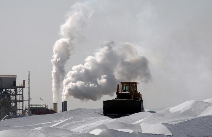 FILE PHOTO: A bulldozer is seen at a magnesium factory near the Dead Sea December 16, 2008.   REUTERS/Baz Ratner/File Photo