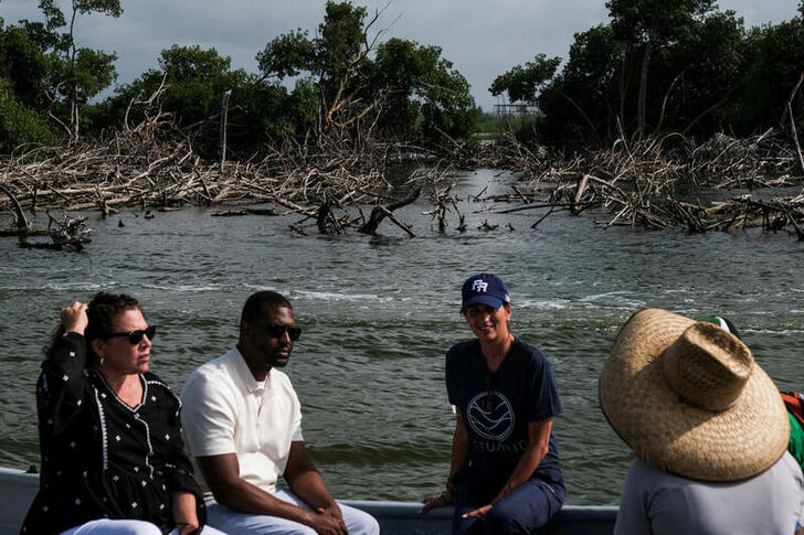 FILE PHOTO: EPA Administrator Michael Regan visits the Laguna San Jose in San Juan, Puerto Rico, July 26, 2022.  REUTERS/Gabriella N. Baez/File Photo