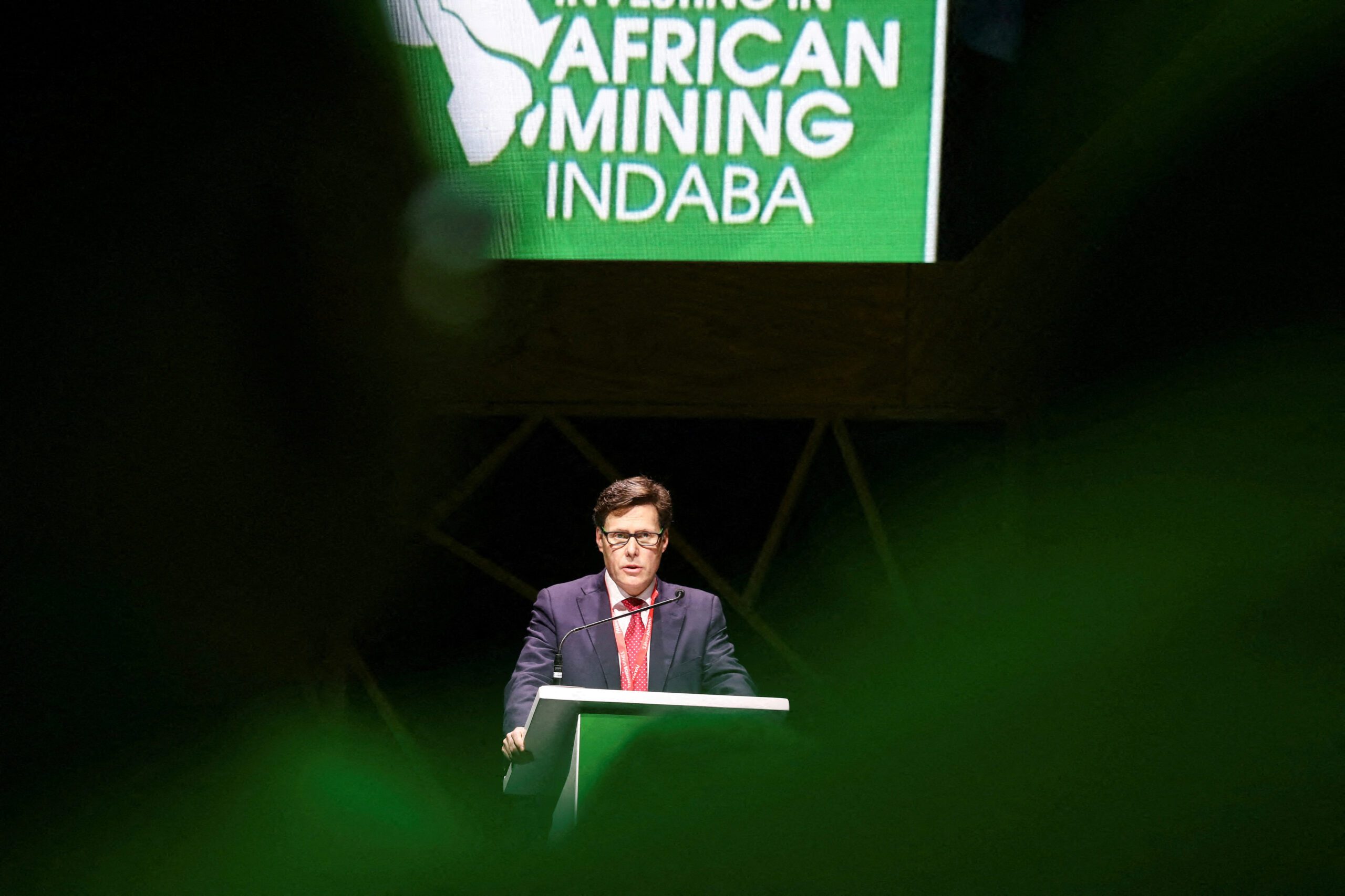 FILE PHOTO: Anglo American CEO Duncan Wanblad speaks during the Investing in African Mining Indaba 2023 conference in Cape Town, South Africa, February 6, 2023. REUTERS/Shelley Christians/File Photo